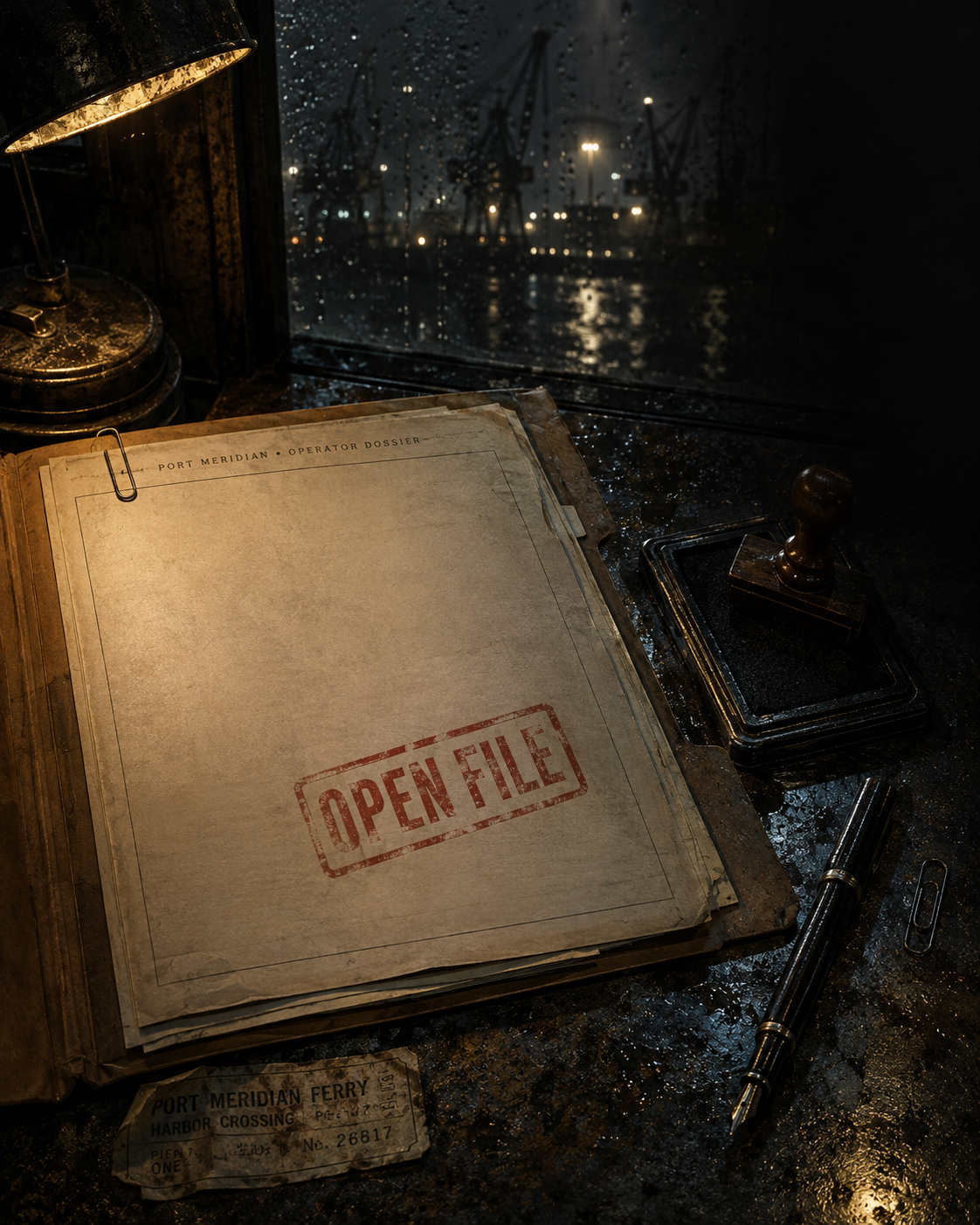 Port Meridian operator dossier — OPEN FILE