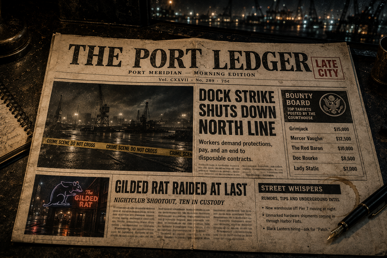 The Port Ledger — Port Meridian morning edition